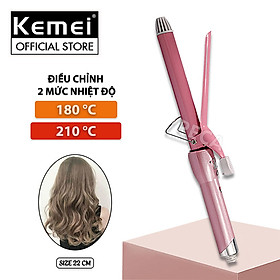 Máy uốn tóc Kemei KM-219 cao cấp điều chỉnh 2 mức nhiệt phù hợp sử dụng mọi tình trạng tóc tạo nhiều kiểu tóc uốn xoăn, uốn lọn sóng, uốn cụp - Hàng chính hãng