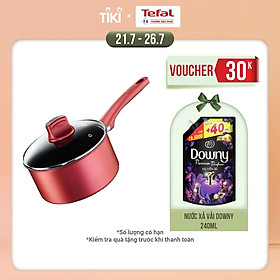 Quánh chống dính đáy từ Tefal So Chef G1352395 18cm có nắp (Đỏ) - Hàng chính hãng