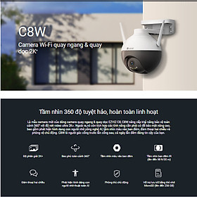 Camera wifi ngoài trời ezviz c8w 4mp - hàng chính hãng