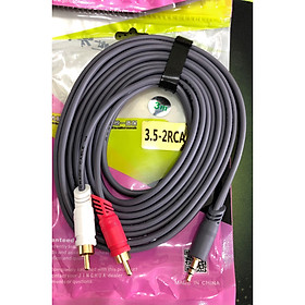 Mua Dây chuyển từ jack 3.5 ly ra 2 đầu av đực dài 3 mét