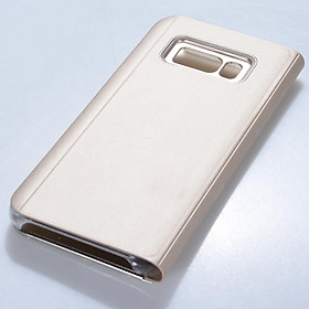 Bao Da Tráng Gương Nắp Gập 2 Mặt Chống Sốc Cho Samsung S8 Plus