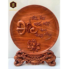 Mua Đĩa phong thủy bằng gỗ hương - TD001