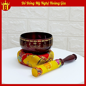 Mua Chuông bát nhã đen vàng bóng  chuông tụng kinh nepal cao cấp