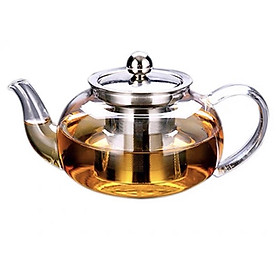 bình pha trà,ấm lọc trà thủy tinh có lõi lọc inox 304 chịu nhiệt