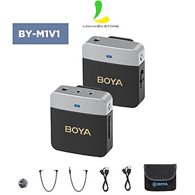 Micro thu âm không dây Boya BY-M1V1, M1V2, M1V3, M1V4, M1V5, M1V6 - Micro cài áo loại bỏ tiếng ồn chủ động công nghệ cao - Hàng nhập khẩu