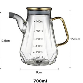 Mua Bình đựng dầu ăn chịu nhiệt | Chai TT nắp inox có nút bịt đựng dầu - giấm - nước tương - nước mắm | BÌNH DẦU NẮP INOX