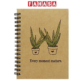 Sổ Lò Xo Kraft A6 - Không Kẻ Có Chấm - 80gsm - The Sun 04