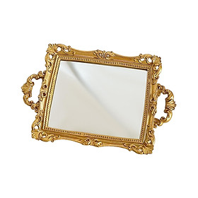 Ornate Vanity Mirror Tray Cosmetic Storage Tray Serving Tray for Home Decor