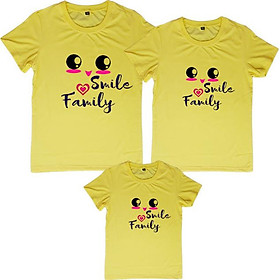 Áo Thun Gia Đình Smile Family Vàng