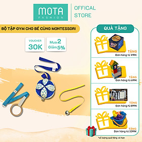 Nguyên bộ 3 món đồ chơi cho bé 3-6 tháng tập GYM cùng Montessori Mota - Hỗ trợ phát triển vận động - Hàng chính hãng