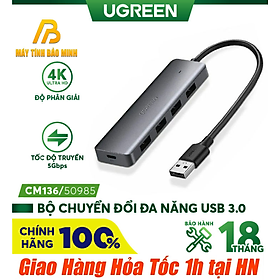 Mua Bộ chia USB 1 ra 4 cổng USB 3.0 Ugreen 50985 (có cổng trợ nguồn Micro usb) - Hàng Chính Hãng