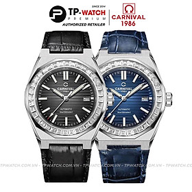 Đồng Hồ Nam Dây Da Carnival 8107G-VT-D Automatic - Kính Sapphire - Size 42mm - 2 Màu