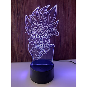 Mua Đèn ngủ 3D led 7 màu cảm ứng  - 	 Đèn ngủ 3D songoku cảm ứng - 255x150x5 mm