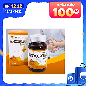 Thực Phẩm Chức Năng Nanocurcumin Học Viện Quân Y (Hộp 30 Viên)