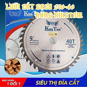 Lưỡi Cưa - Lưỡi Cắt Gỗ Cao Cấp 230-40 Răng KingTom - Chuyên Cắt Gỗ Cứng, Gỗ Có Đinh