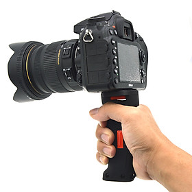 Wide Platform Pistol Grip Camera Handle with 1/4" Screw for SLR DSLR DC Canon Nikon Sony iPhone Xiaomi Smartphone
