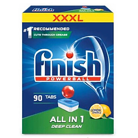 Viên rửa bát Finish All in one 90 viên hương chanh