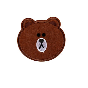 SET 2 MIẾNG STICKER THÊU ỦI HÌNH GẤU MR. BEAN