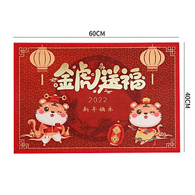 Mua Thảm lau chân tết sắc đỏ 2023 mặt đế chống trượt  hút nước nhanh chóng cao cấp 40x60cm