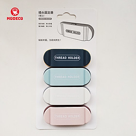 Mua Móc Dán Tường Treo Phích Cắm  Ổ Cắm Cáp Sạc  Kẹp Dây Điện Đa Năng Siêu Chắc - Hộp 4 cái  Nhựa ABS Cao Cấp - Modeco