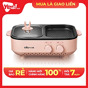 Bếp Nướng Kèm Lẩu Mini 2In1 Thương Hiệu BEAR DKL-C12D1 - Hàng Chính Hãng