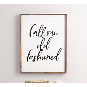 Tranh treo tường | - Typography-all me old fashioned 74 , tranh canvas giá rẻ