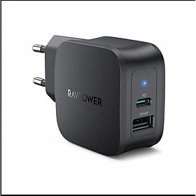 Mua Củ sạc 30W RAVPower RP-PC132 - 1 Cổng USB 12W Và 1 Type-C PD 18W - Hàng chính hãng