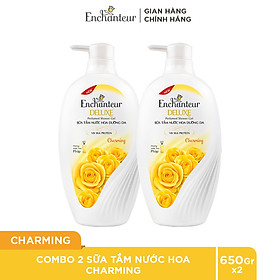 Combo 2 Sữa tắm nước hoa dưỡng da Enchanteur Charming 650gr/ Chai