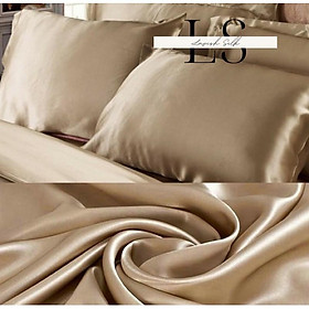 Ga Giường Drap Lẻ Phi Lụa Lavish Silk cao cấp mát lạnh hàng loại 1 không nối vải - Vàng Đồng