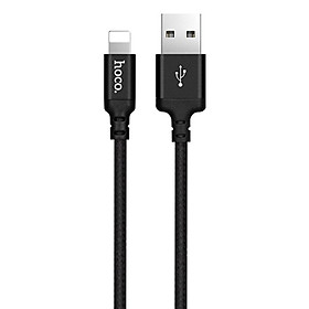 Mua Cáp Sạc truyền dữ liệu 2.4 chống dối  dây dù dành cho Iphone Ipad Hoco X14 Giao màu ngẫu nhiên- Hàng chính hãng