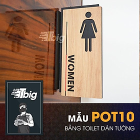 Bảng vẫy toilet gắn tường decor sang trọng