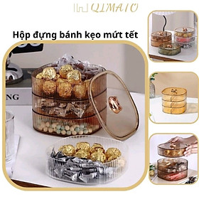 Mua Khay đựng bánh kẹo mứt Tết THỦY TINH có nắp đậy cao cấp sang trọng