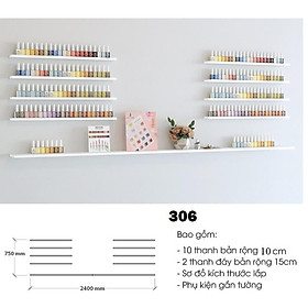 Mua Kệ nail  kệ sơn móng tay  kệ thanh ngang treo tường 306