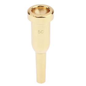 5C Mouthpiece for Bb Trumpet Brass Gold Plated Multi-Purpose Nozzle