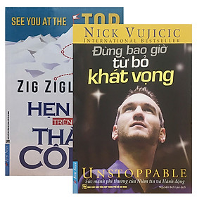 Combo Hai Cuốn Sách Đừng Bao Giờ Từ Bỏ Khát Vọng + Hẹn Bạn Trên Đỉnh Thành Công (Tặng Kèm Postcard DQ)