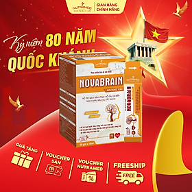 Gói uống Novabrain hỗ trợ ngăn ngừa và phục hồi tai biến mạch máu não do tắc mạch (20 gói) - Nutramed