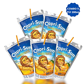 {Combo 5 túi} Nước trái cây Capri Sun vị Safari tổng hợp 200ml - hàng nhập Đức chính hãng