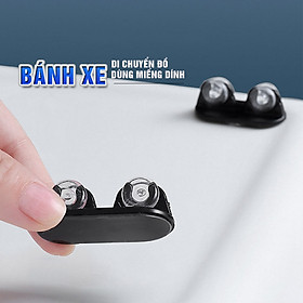 COMBO 8 BÁNH XE MINI DI CHUYỂN ĐỒ VẬT DÙNG MIẾNG DÍNH