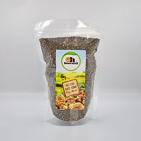 Hạt Chia Đen Hữu cơ SMILENUTS túi 500g - (Hạt chia hữu cơ nhập khẩu từ Nam Mỹ - Hạt sạch, sáng, nở đều)