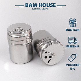 Mua Hủ đựng tăm và đựng tiêu inox Bam House cao cấp HDT01 – Gia dụng bếp