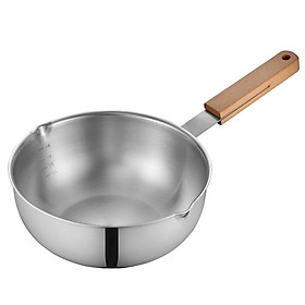 Chảo Inox Series Withus Woodlite IH hiệu PoongNyun WWFP-22(IH) / WWSP-22(IH) / WWMPT-20B(IH) - Hàng chính hãng