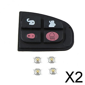 2x4 Button Remote Key Fob Case Rubber Pad for Jaguar X Type XF E S