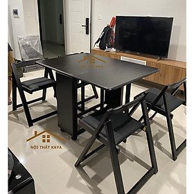 Mua Bàn ăn xếp gọn xuất khẩu Nhật 4 Ghế (Nâu)