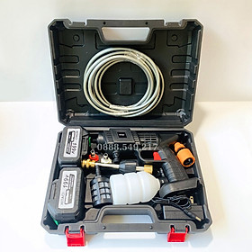 Mua Máy rửa xe  vệ sinh  tưới hoa cầm tay dùng pin 199V Siêu Bền – Áp lực mạnh - Công suất Lớn Hàng Chuẩn