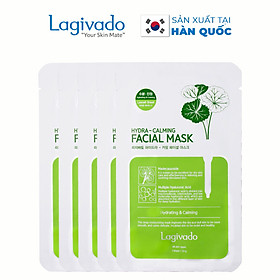 Hình ảnh  Combo 5 Mặt nạ dưỡng ẩm trắng da giúp kiềm dầu và mụn Hàn Quốc Lagivado Hydra Calming Facial Mask 23g/miếng