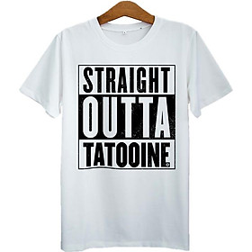 Áo Thun Nam In Straight Outta Tatooine ASTE131 - Trắng
