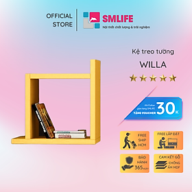 Kệ gỗ treo tường trang trí hiện đại SMLIFE Willa  | Gỗ MDF dày 17mm chống ẩm | D30xR20xC30cm -  Màu