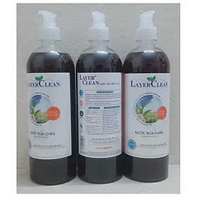 ComBo: 3 Nước Rửa Chén Hữu Cơ Layer Clean - Hương Quế, Thể Tích: 800ml