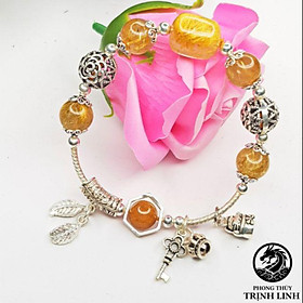 VÒNG TAY THIẾT KEE BẠC 925 LU THỐNG MÀU VÀNG