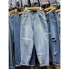 Quần bò baggy chữ về 2 mã siêu đẹp. Size S M L